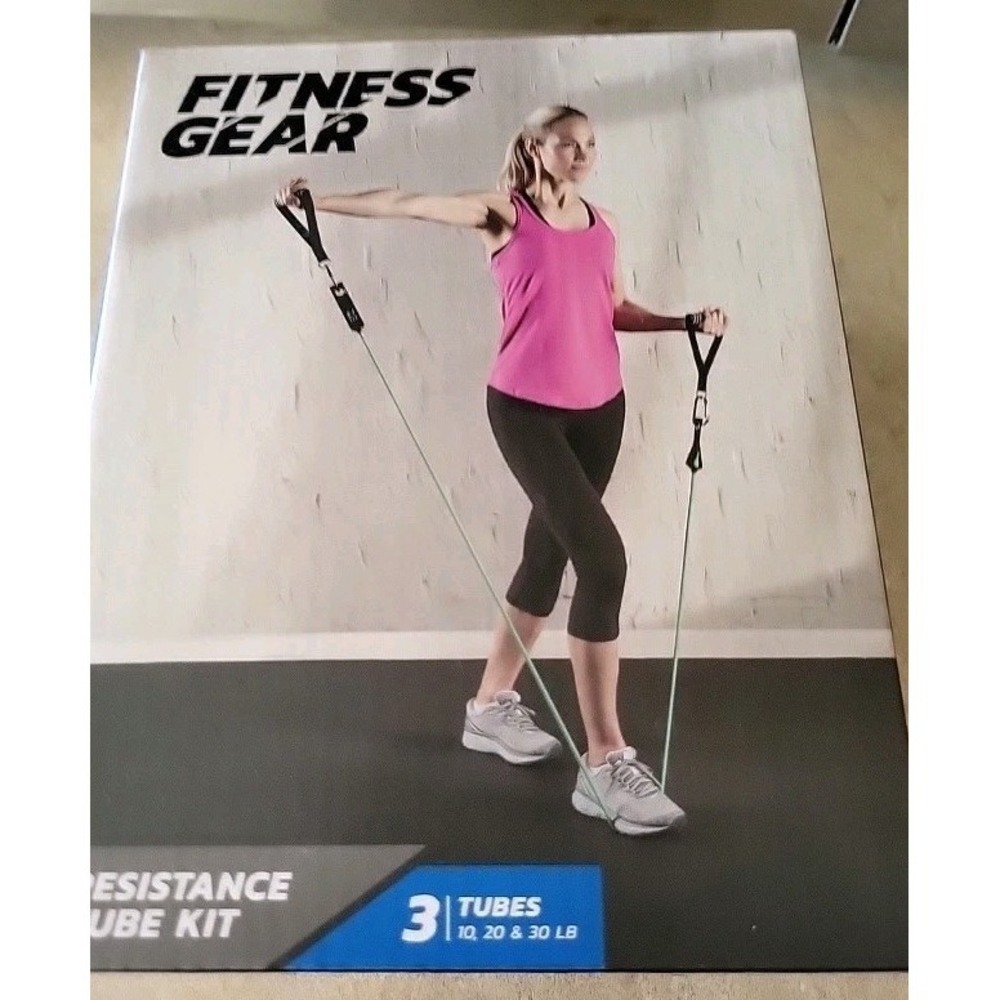 Fitness‎ Gear Resistance Tube Kit, 3 tubes with 10, 20, and 30 lb...